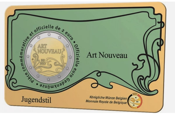 belgium 2 euro art nouveau 2023